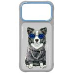 Case Nimmy Glasses Cool Dog for iPhone 17 Pro grey