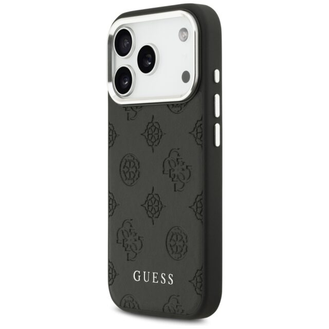 Guess Peony Hot Stamp Script MagSafe Case for iPhone 17 Pro Black - imagine 2