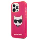 Karl Lagerfeld KLHCP13XCHTRP iPhone 13 Pro Max 6,7" pink hardcase Glitter Choupette Fluo - imagine 2