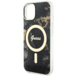 Guess GUHMP14SHTMRSK iPhone 14 / 15 / 136.1" black hardcase Golden Marble MagSafe - imagine 6