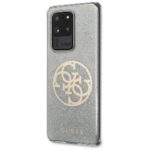 Guess GUHCS69PCUGLLG S20 Ultra G988 light grey hard case Glitter 4G Circle Logo - imagine 2