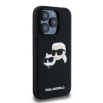 Karl Lagerfeld KLHMP15LSKCHPPLK iPhone 15 Pro 6.1" black hardcase Silicone Karl & Choupette Ma - imagine 4