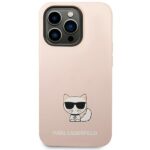 Karl Lagerfeld KLHCP14LSLCTPI iPhone 14 Pro 6,1" hardcase light pink Silicone Choupette B - imagine 3