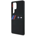 Case BMW Silicone Middle Tricolor Stripes MagSafe for Samsung Galaxy S25 Ultra black - imagine 6