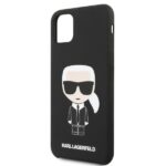 Karl Lagerfeld KLHCN65SLFKBK iPhone 11 Pro Max black Silicone Iconic - imagine 4