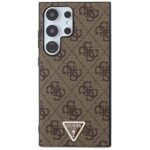 Guess GUHCS24LPGS4TDW S24 Ultra S928 brown hardcase Grip Stand 4G Triangle Strass - imagine 3
