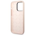 Guess GUHCP14XSLTGP iPhone 14 Pro Max 6,7" pink hardcase Silicone Triangle - imagine 7