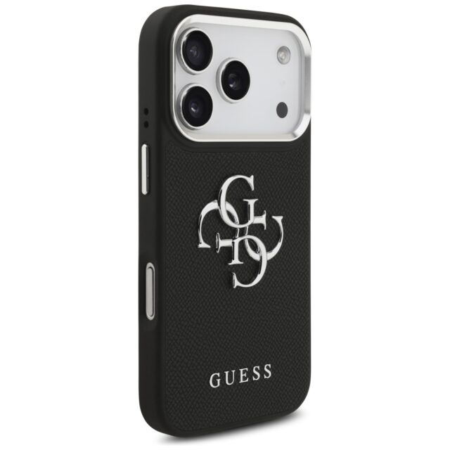 Case Guess Grained Big 4G Classic Logo for iPhone 17 Pro black - imagine 4