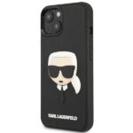 Karl Lagerfeld KLHCP14MKH3DBK iPhone 14Plus / 15 Plus 6,7" black hardcase 3D Rubber Karl`s Head - imagine 2