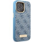 Guess GUHMP14XU4GPRB iPhone 14 Pro Max 6,7" blue hard case 4G Logo Plate MagSafe - imagine 4