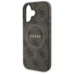 Guess GUHMP16SG4GFRW iPhone 16 6.1" brown hardcase 4G Ring Classic Logo MagSafe - imagine 6