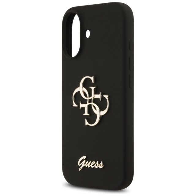 Guess Silicone Big 4G Script case for iPhone 17 black - imagine 6