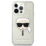 Karl Lagerfeld KLHCP13LKHTUGLS iPhone 13 Pro / 13 6,1" silver hardcase Glitter Karl`s Head - imagine 3
