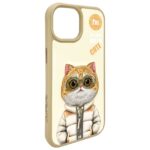 Nimmy case iPhone 15 6.1" khaki Cool&Cute 2.0 Cat - imagine 6