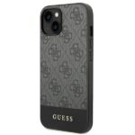 Guess GUHCP14SG4GLGR iPhone 14 / 15 / 13 6.1" grey hard case 4G Stripe Collection - imagine 2