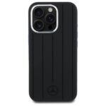 Mercedes MEHMP16L23SUVSK iPhone 16 Pro 6.3" black hardcase Silicone Vertical Tonal Stripes MagSafe - imagine 3