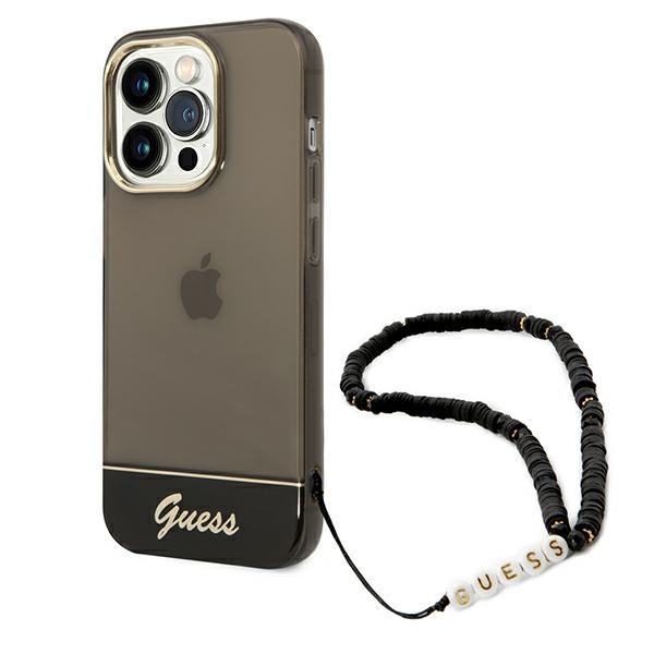 cps-a42387bcdca4533899d0dd21ac392560-2025-12-06-13-46-54 Guess GUHCP14LHGCOHK iPhone 14 Pro 6,1" black hardcase Translucent Pearl Strap - imagine 1