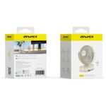 Mini desk fan AWEI F45 with clip 1200mAh white - imagine 8