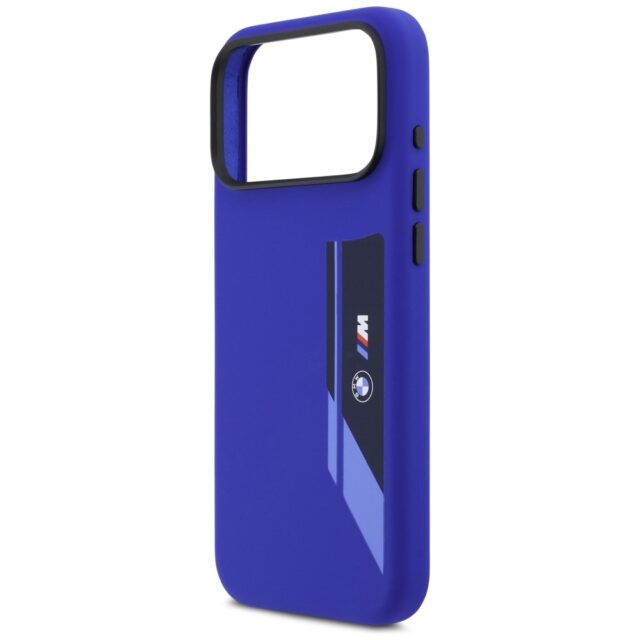 BMW M Silicon Vertical Logo MagSafe Case for iPhone 17 Pro Max Navy Blue - imagine 6