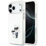 Karl Lagerfeld IML Aquarelle Karl & Choupette & Logo MagSafe Case for iPhone 17 Pro Max White