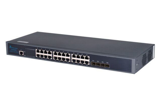Extralink Chiron | Switch | 24x RJ45 1000Mb/s, 4x SFP+, L3, managed - imagine 3