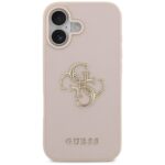 Guess Grained Big 4G & Classic Logo Case for iPhone 17 Pink - imagine 3
