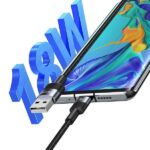 USAMS Cable USB to USB-C 3A 1.2mFast Charging steel/tarnish SJ718USBSG01 (US-SJ718) - imagine 2