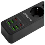 Proove Power Strip 2m 3000W Power Socket P-03 (3xAC + 4xUSB + 2xType-C) black - imagine 5
