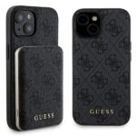 Guess Set GUBPM5P15S4GEMGK iPhone 15 6.1" hardcase + Powerbank 5000mAh MagSafe black 4G Met