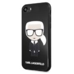 Karl Lagerfeld KLHCI8DLFKBK iPhone 7/8SE 2020 / SE 2022 black hard case Iconic Karl Glitter - imagine 2