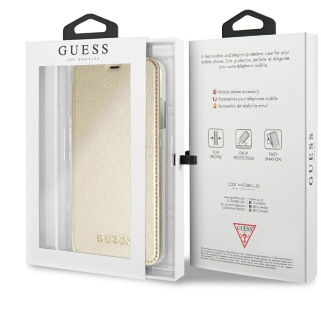 Guess GUFLBKI65IGLTGO iPhone Xs Max gold book Iridescent - imagine 6