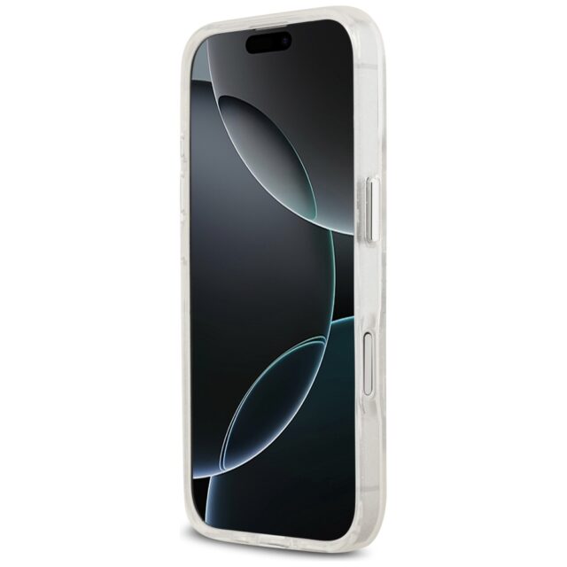 Karl Lagerfeld IML Glitter Karl & Choupette Sketch Logo MagSafe Case for iPhone 17 Clear - imagine 5