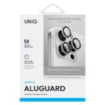UNIQ Optix Aluminum Camera Lens Protector iPhone 16 Pro 6.3" /16 Pro Max 6.9" sterling silver glass - imagine 2