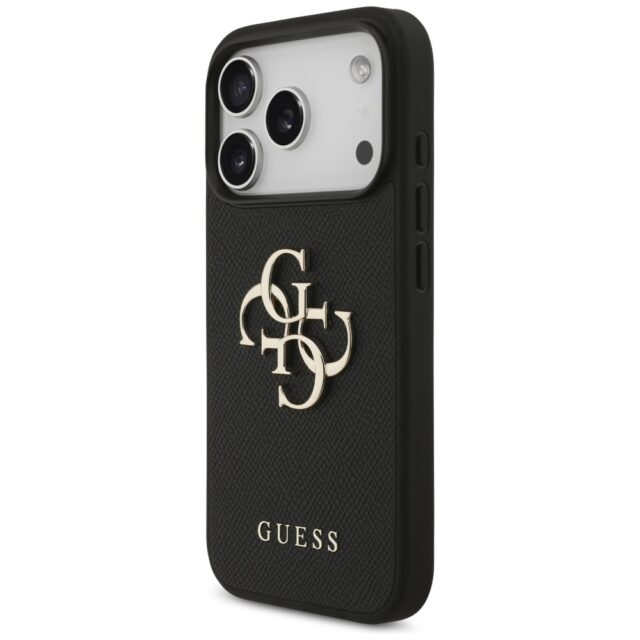 Guess Grained Big 4G & Classic Logo case for iPhone 17 Pro black - imagine 2