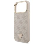 Guess 4G Triangle Logo & Big Strap Metal Buttons MagSafe Case for iPhone 17 Pro Max Pink - imagine 6