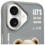 Nimmy case iPhone 16 6.1" gray Cool&Cute 2.0 Bear - imagine 3