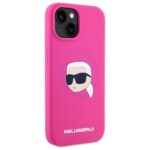 Karl Lagerfeld KLHMP15SSKHPPLF iPhone 15 6.1" fuschia hardcase Silicone Karl Head Print MagSafe - imagine 4