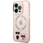 Karl Lagerfeld KLHMP14XHKCP iPhone 14 Pro Max 6,7" hardcase pink Karl & Choupette Aluminium Ma - imagine 2