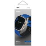 UNIQ Linus Strap Apple Watch Series 1-8/SE/SE2/SE3/Ultra1/2/3 42/44/45/49mm Airosoft Silicone blue - imagine 4