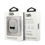 Karl Lagerfeld KLACA2SILCHWH AirPods cover white Silicone Choupette - imagine 3