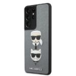 Karl Lagerfeld KLHCS21LSAKICKCSL S21 Ultra G998 silver hardcase Saffiano Ikonik Karl&Choupett - imagine 2