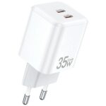 AWEI charger PD65-EU 35W2x USB-C white GaN
