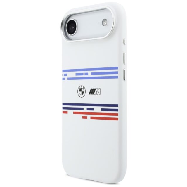 BMW M Silicon Horizontal Line MagSafe Case for iPhone Air White - imagine 2