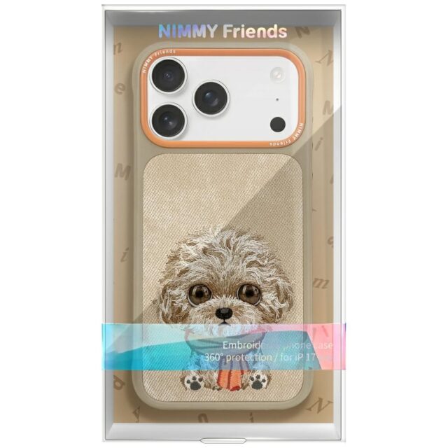 Case Nimmy Big Eyed Pet 2.0 Dog for iPhone 17 beige - imagine 2