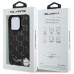 Karl Lagerfeld KLHMP16XPKHPORPK iPhone 16 Pro Max 6.9" hardcase black Leather Monogram Metal L - imagine 8