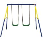 Black Forest Double Swing with Frame, 248x187x185cm