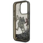 Case Karl Lagerfeld Liquid Glitter       Choupette Logo MagSafe for iPhone 16 Pro Max black - imagine 7