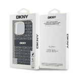 DKNY DKHMP16XHRHSEK iPhone 16 Pro Max 6.9" black hardcase Repeat Texture Pattern With Stripe - imagine 8