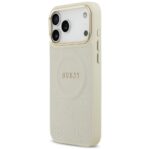 Case Guess Peony Hot Stamp MagSafe for iPhone 17 Pro Max beige - imagine 2
