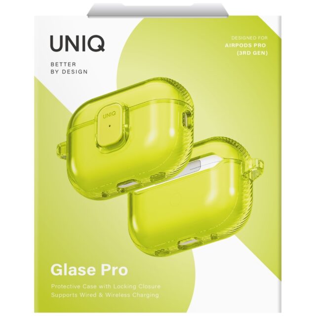 Case UNIQ Glase Pro for AirPods Pro 3     Lock Case yellow - imagine 6